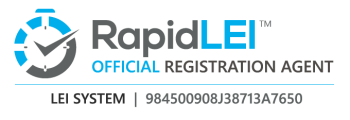 RapidLEI 공식 등록 대행사 - LEI 시스템 LEI 번호: 984500908J38713A7650